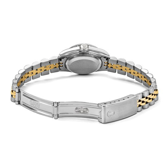 Pre-owned Rolex Independently Certified Women's Two-tone Datejust Jubilee with Mother of Pearl Diamond Dial and Diamond Bezel