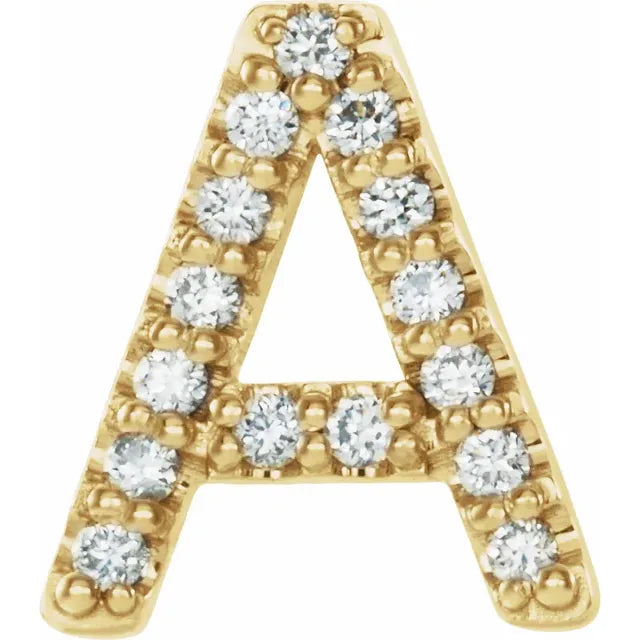 Diamond Initial Earring
