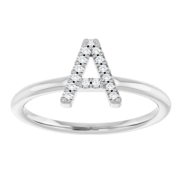 Diamond Initial Ring