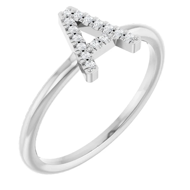 Diamond Initial Ring