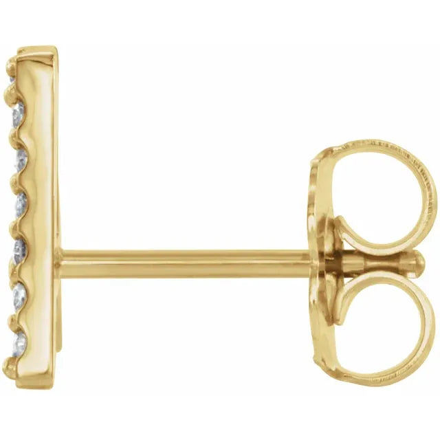 Diamond Initial Earring