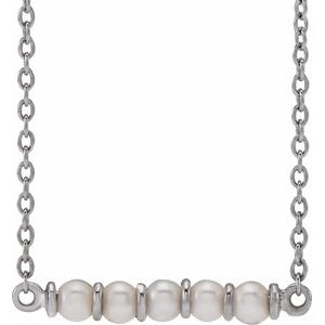 Pearl Bar Necklace WG