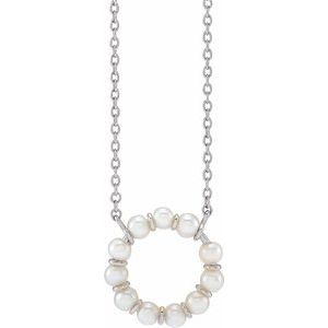 Pearl Circle Necklace WG