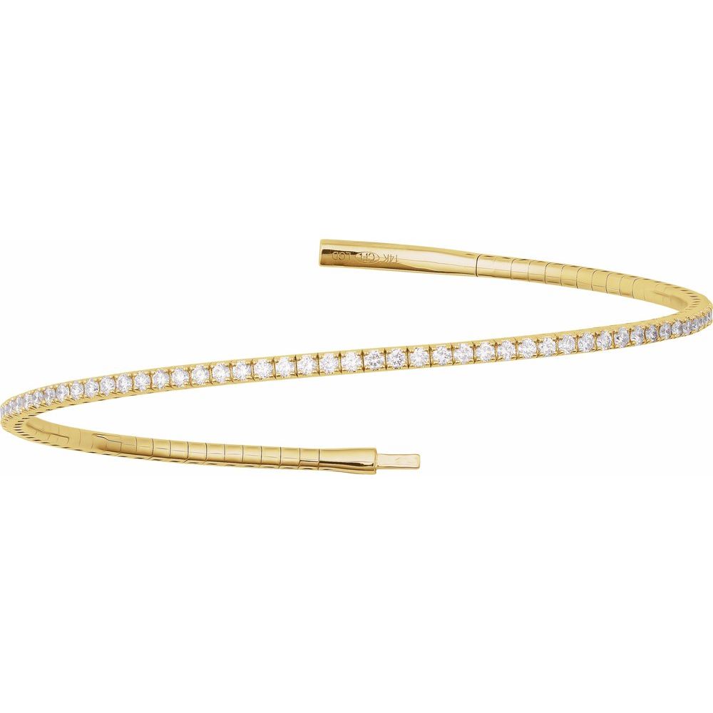 Lab-Grown Diamond Flexible Bangle
