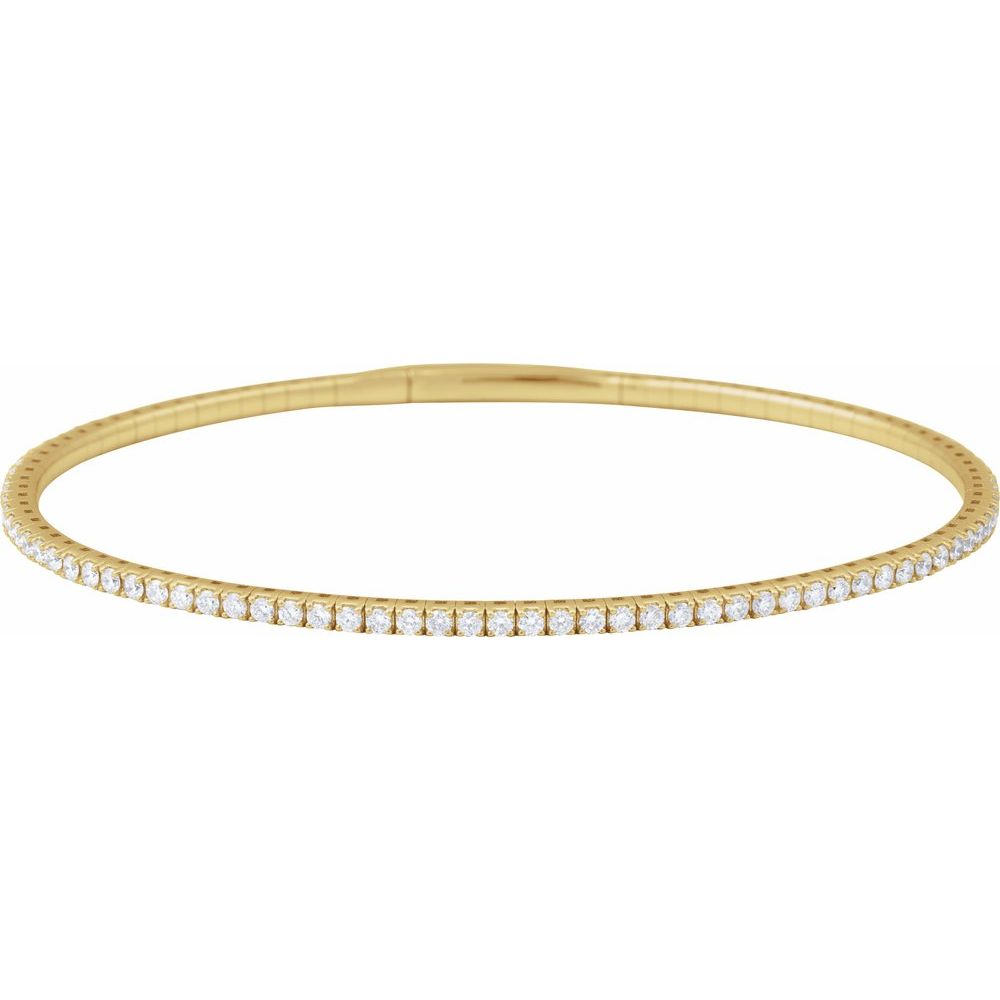 Lab-Grown Diamond Flexible Bangle