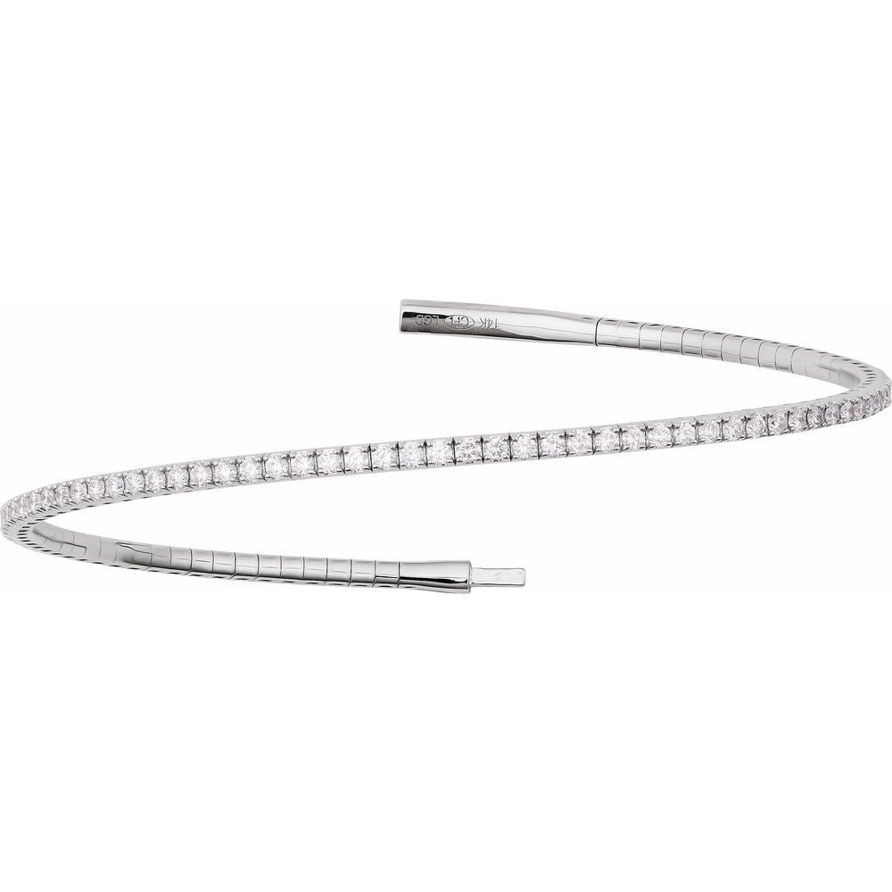 Lab-Grown Diamond Flexible Bangle