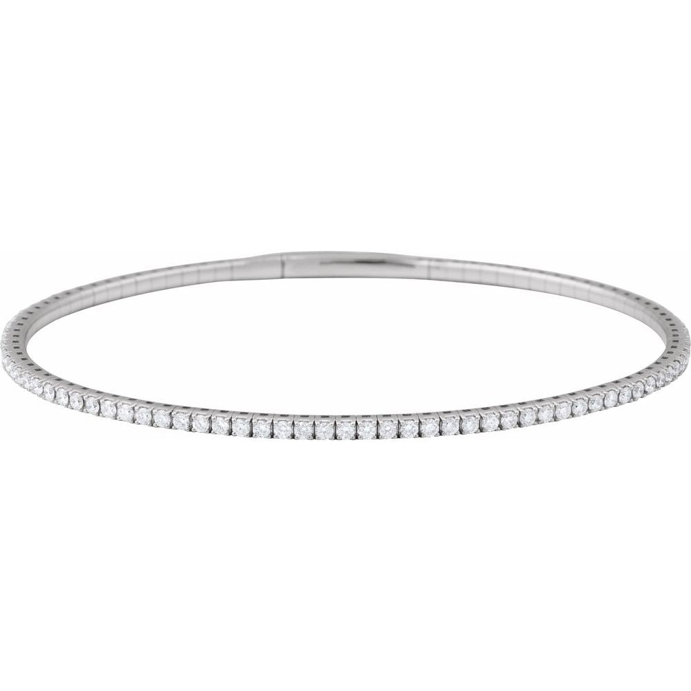 Lab-Grown Diamond Flexible Bangle