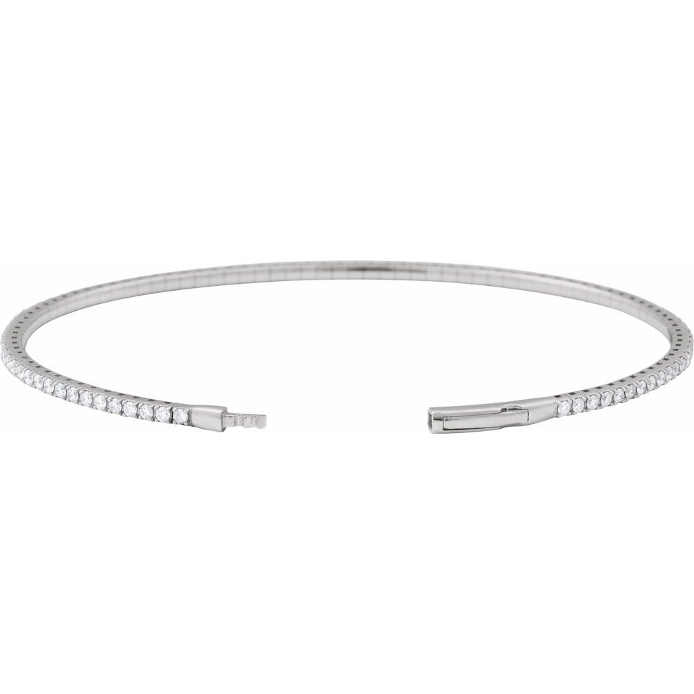 Lab-Grown Diamond Flexible Bangle