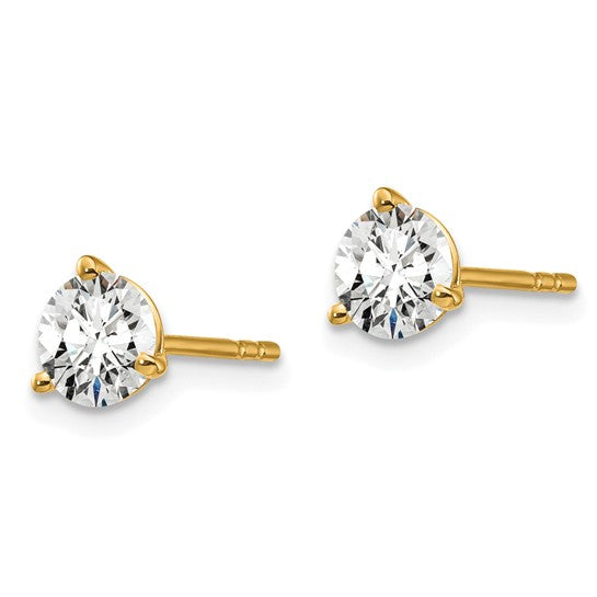 Lab Diamond Round Stud Earrings