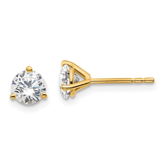 Lab Diamond Round Stud Earrings