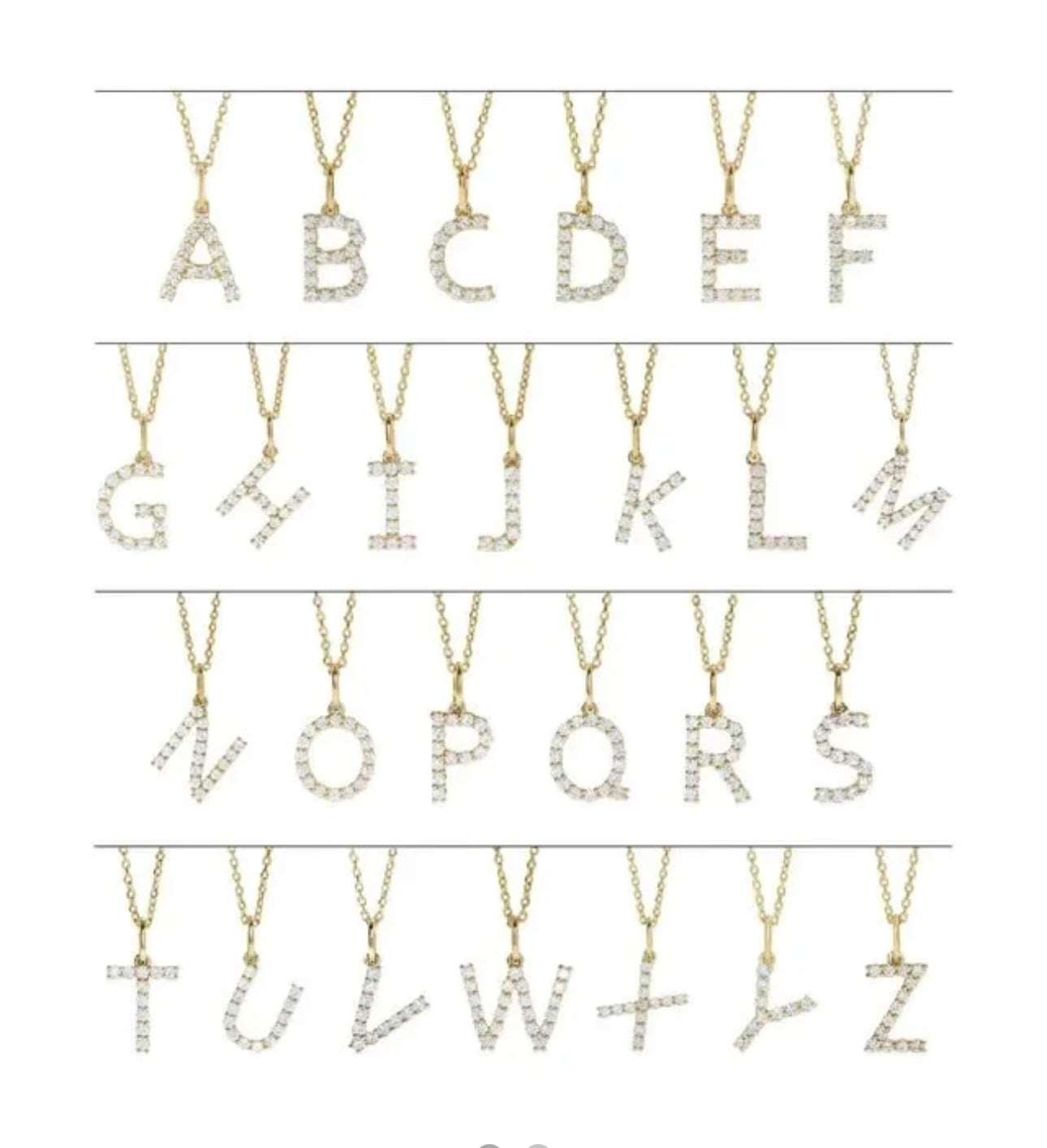 Initial Pendants A-Z