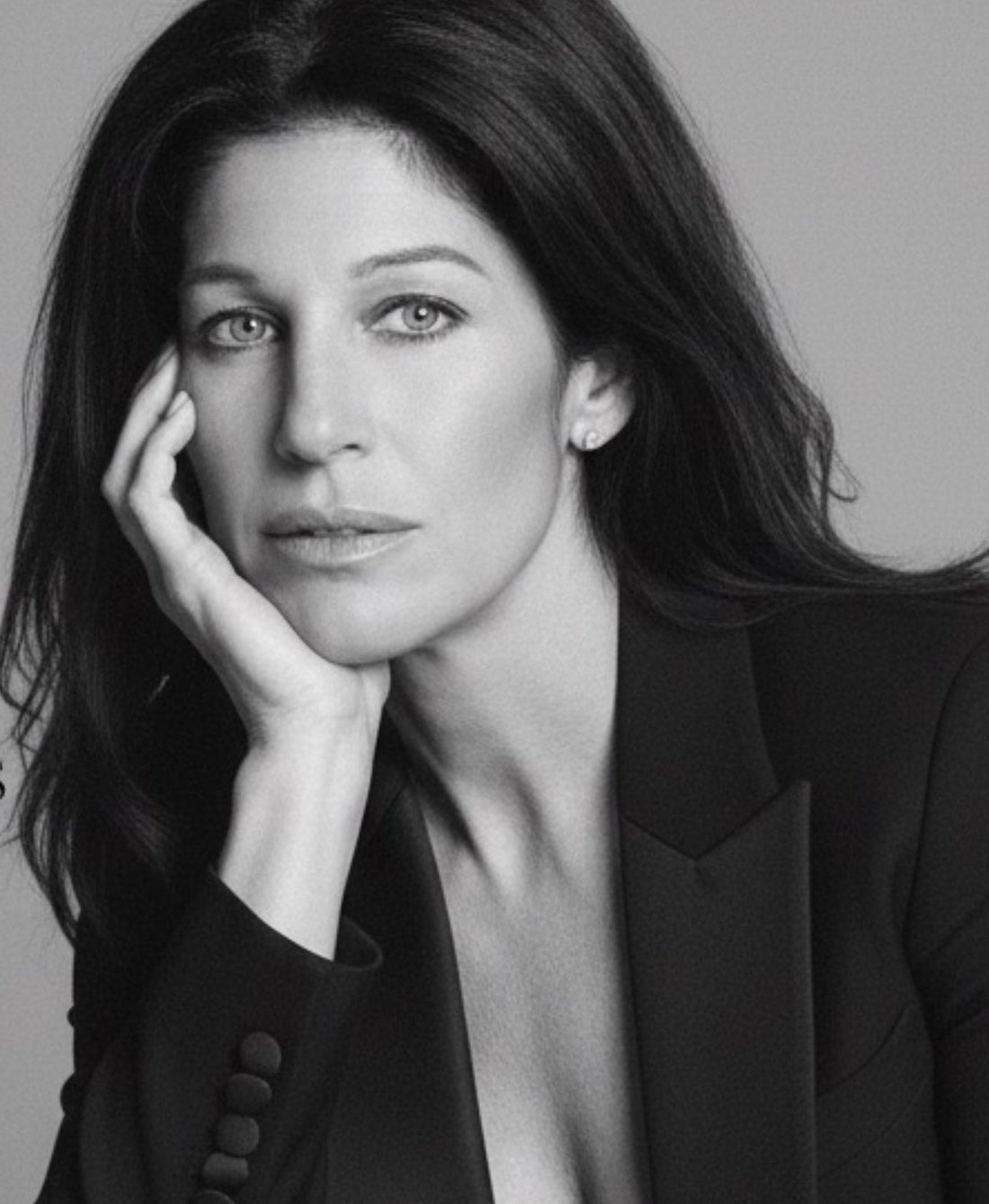 Black-and-white portrait of Kimberly Gibson