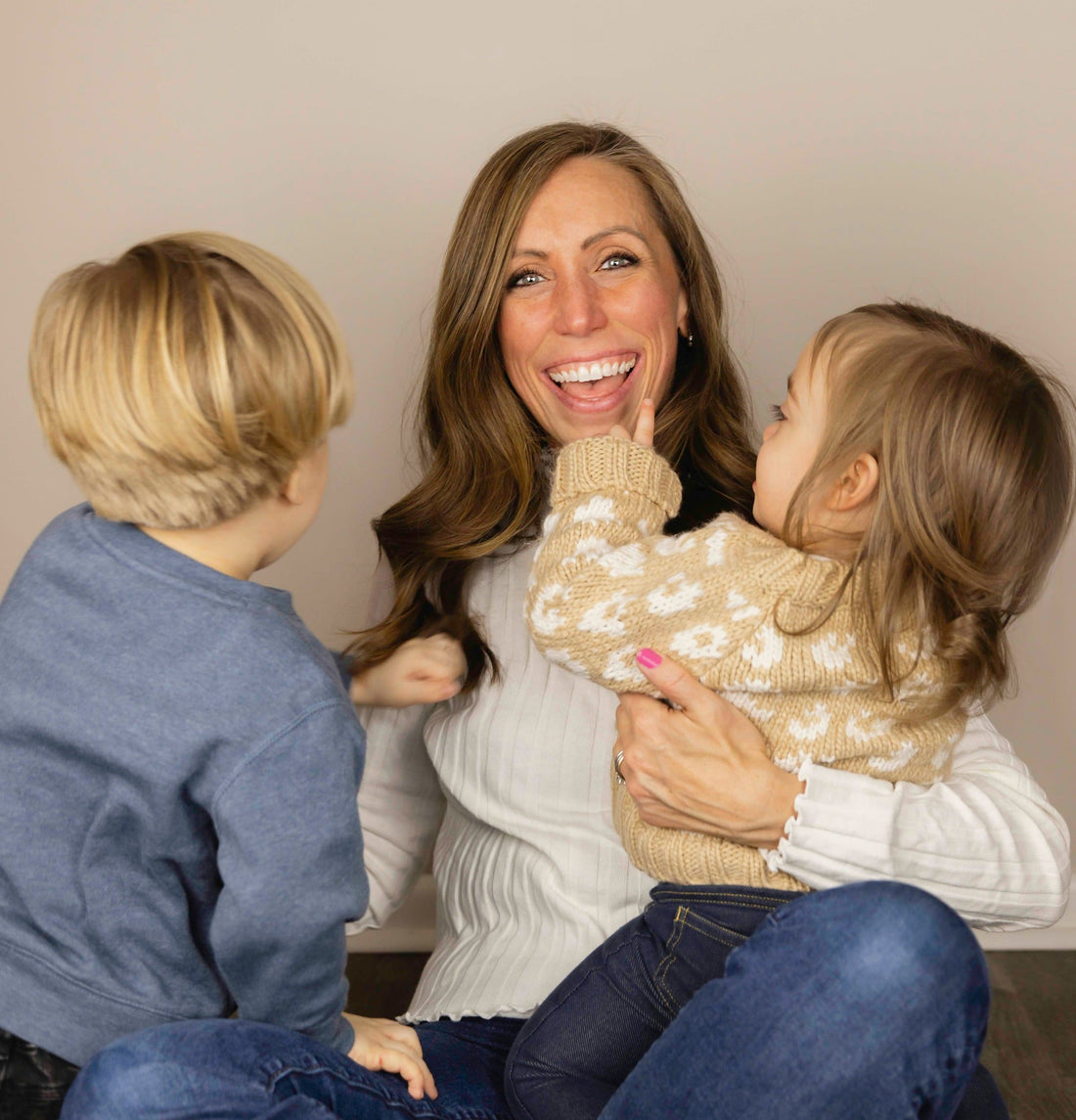 Angela of SAGE Babes + Tots with her children