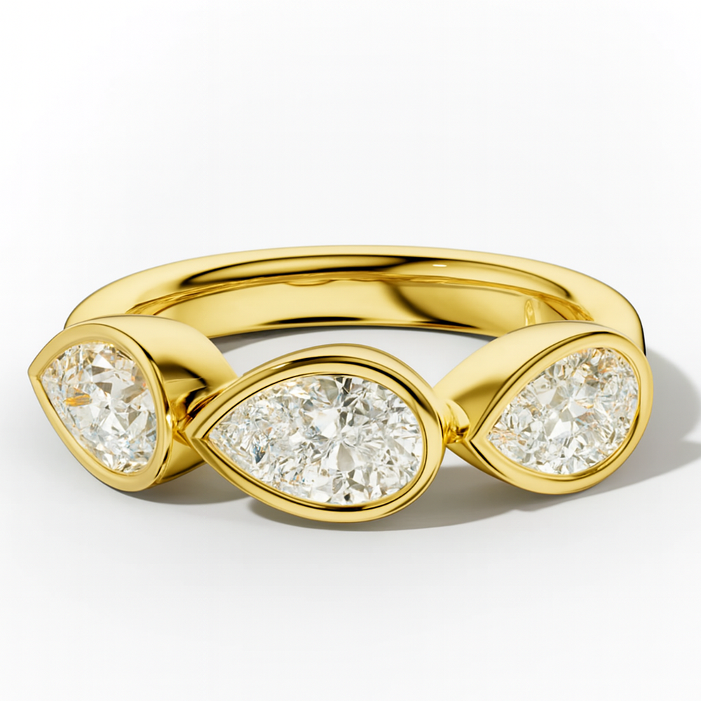 14K Gold Ride or Die Pear-Shaped Lab-Grown Diamond Ring — Statement Sparkle collection