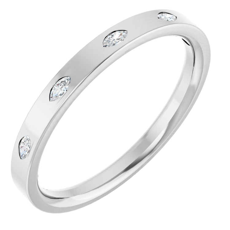 Five-Stone Marquise Lab-Grown Diamond Anniversary Band — 2.5 × 1.25 mm Stones — Anniversary & Eternity Bands collection