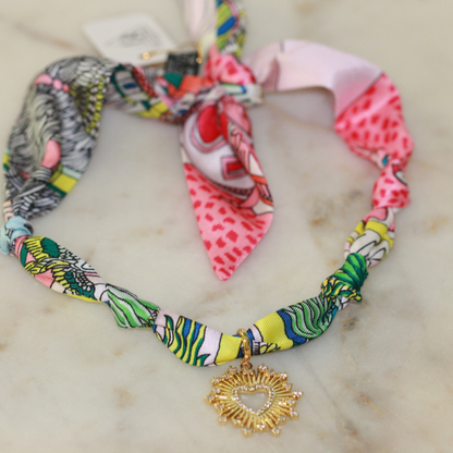 Presley Heartburst Scarf Necklace