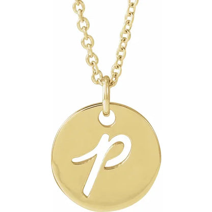 Script Initial M 16-18" Necklace