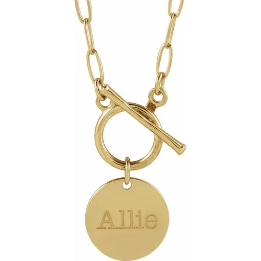 Engravable Circle Necklace