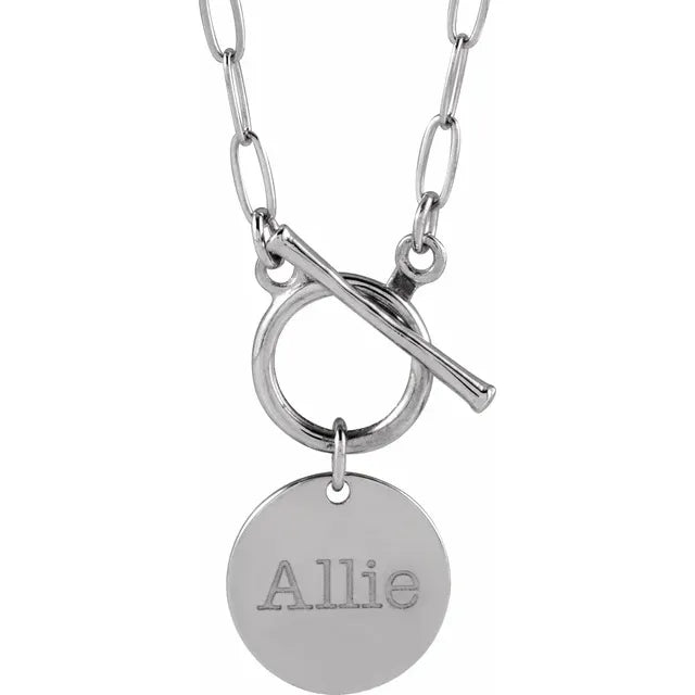 Engravable Circle Necklace