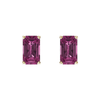 Natural Pink Tourmaline Earrings