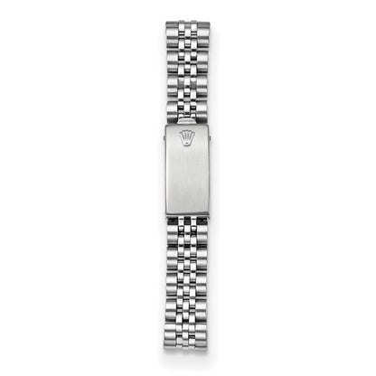 Pre-owned Rolex Independently Certified Women's Stainless Steel Datejust Jubilee with Rose Diamond Dial and Diamond Bezel