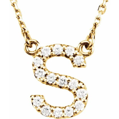 Diamond Initial Necklace