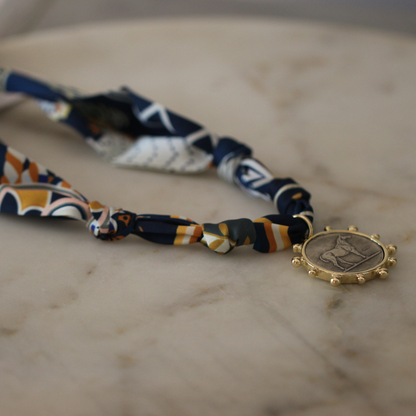 Derby Days Scarf Necklace — Midnight