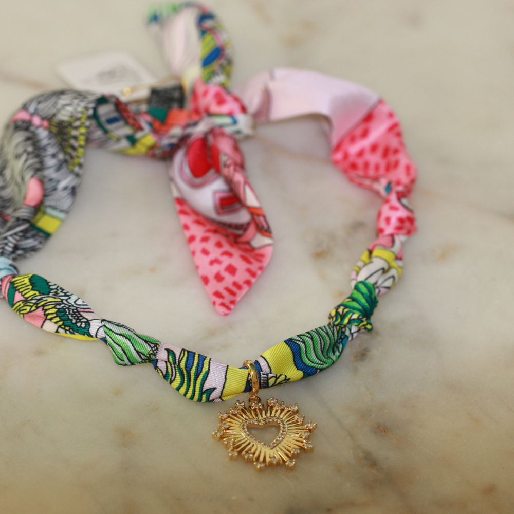 Presley Heartburst Scarf Necklace