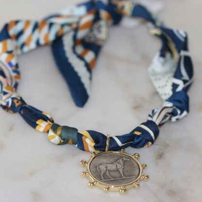 Derby Days Scarf Necklace — Midnight