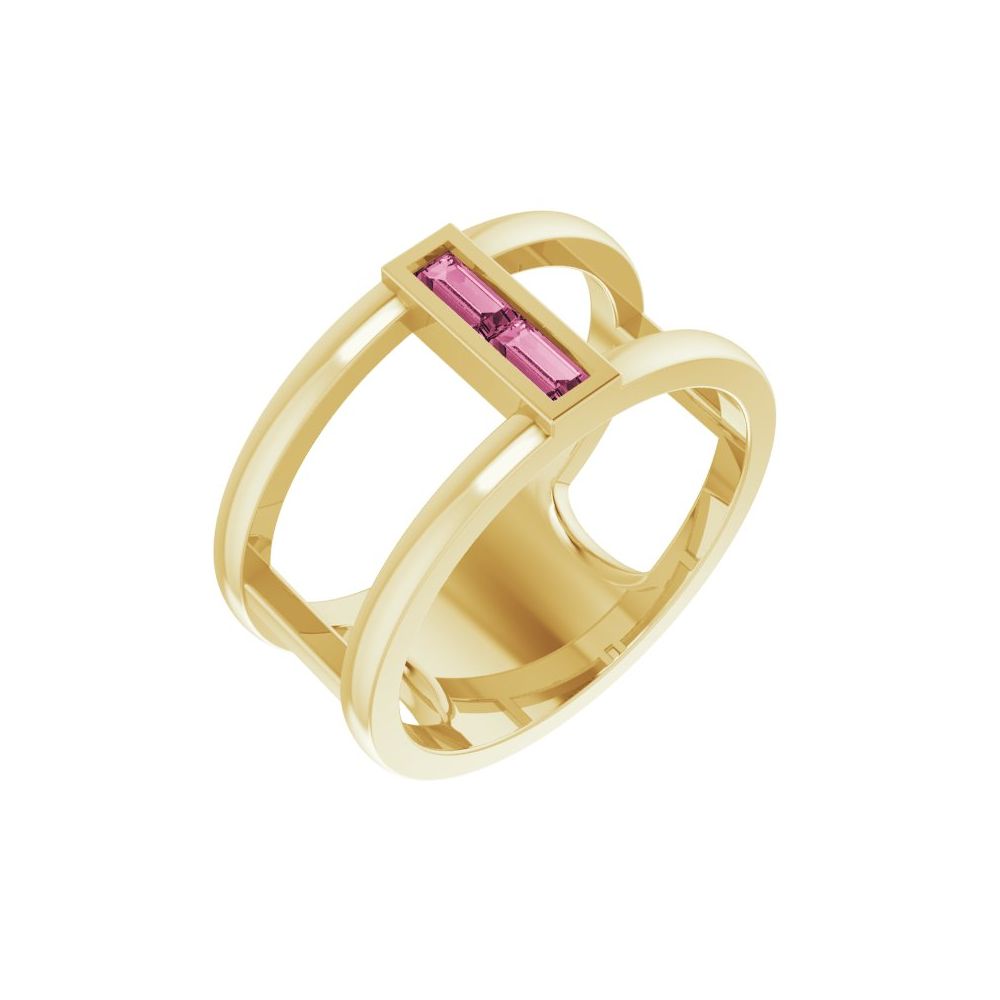 Pink Tourmaline Negative Space Ring