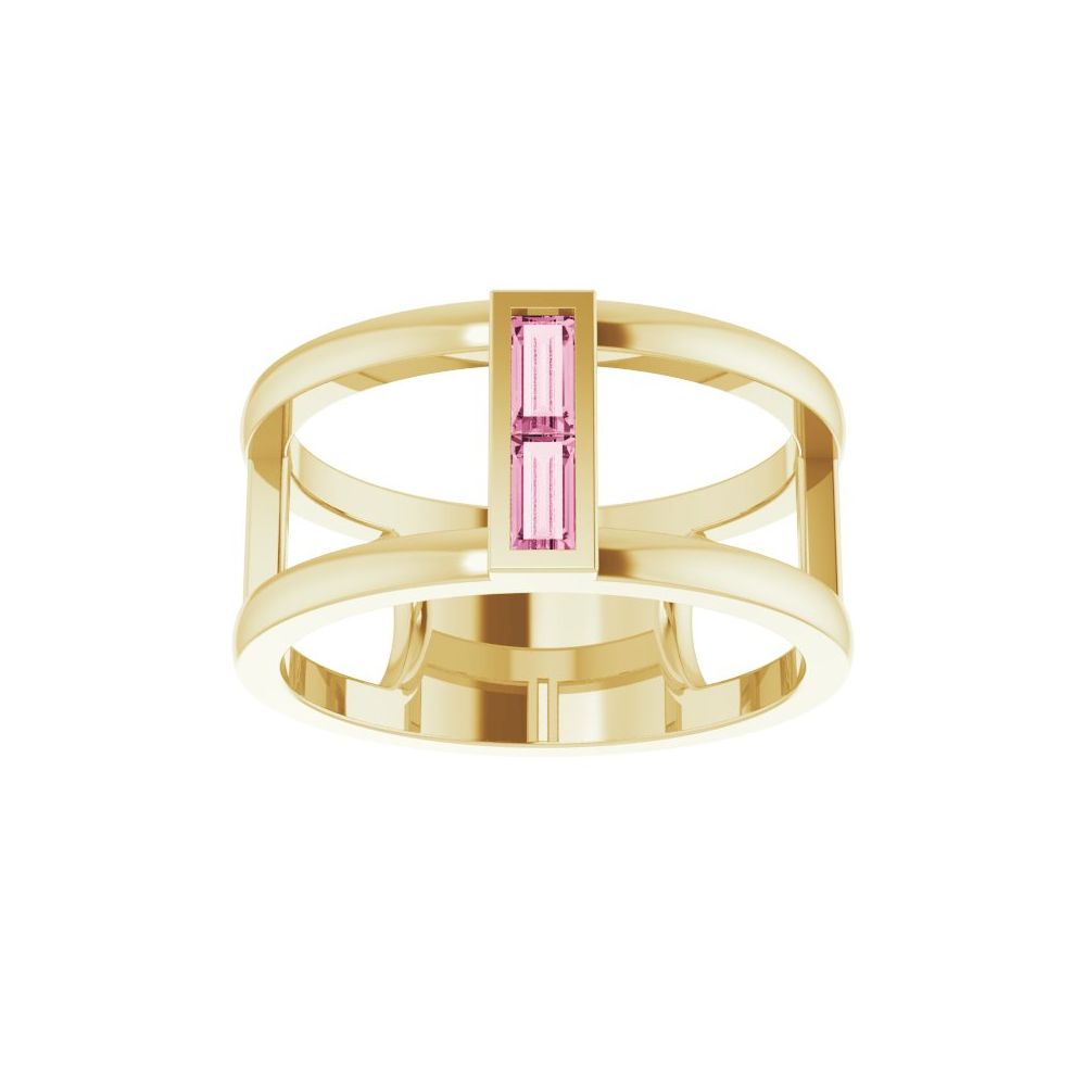 Pink Tourmaline Negative Space Ring