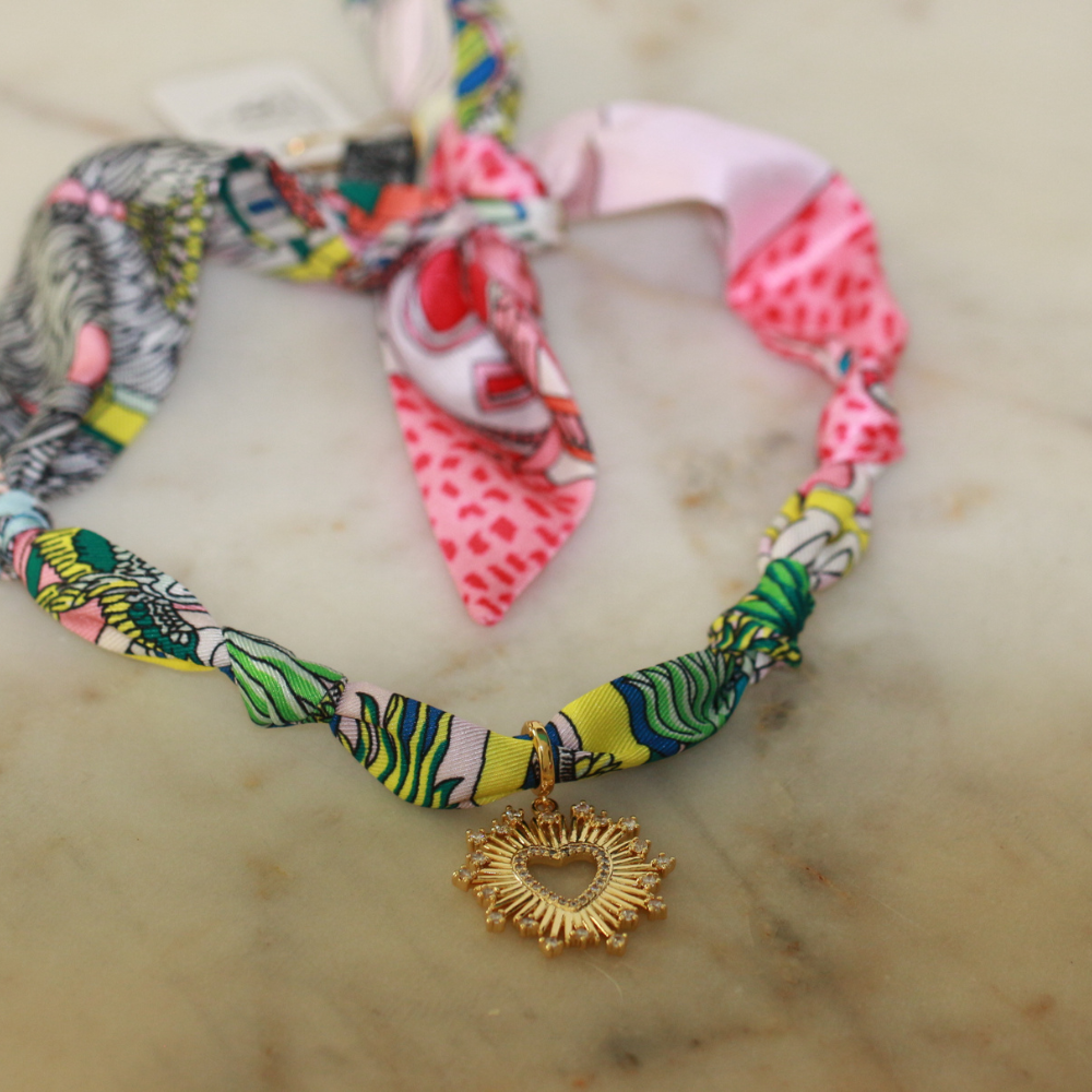 Presley Heartburst Scarf Necklace