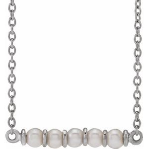 Pearl Bar Necklace WG