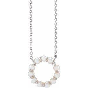 Pearl Circle Necklace WG