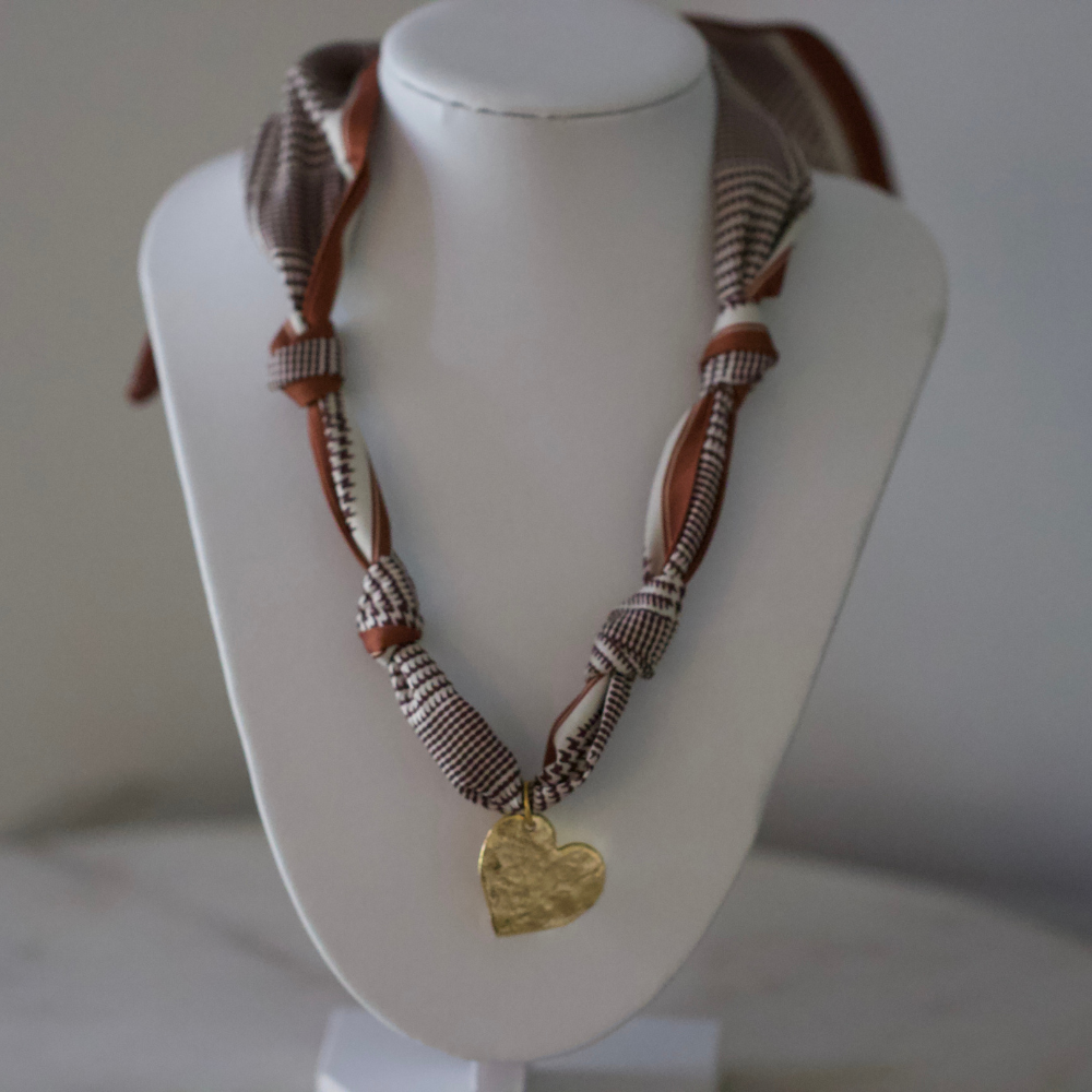 Sienna Heart Scarf Necklace
