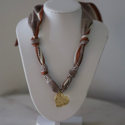 Sienna Heart Scarf Necklace