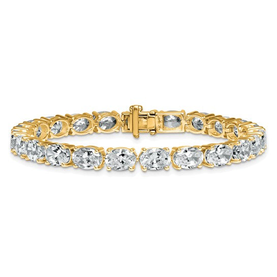 Oval Diamond Tennis Bracelet