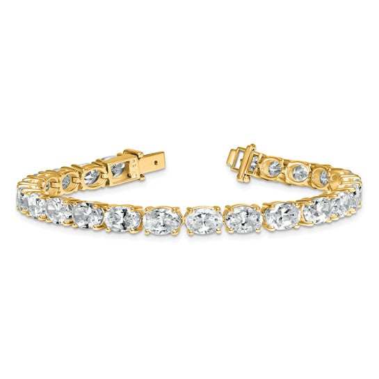 Oval Diamond Tennis Bracelet