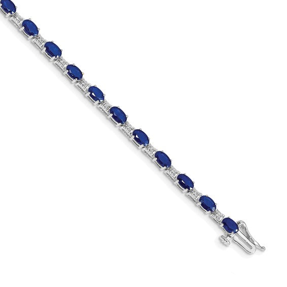 Diamond and Sapphire Bracelet