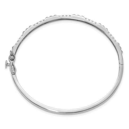 Bangle with small diamond interval  - 3 beads