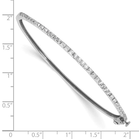 Bangle with small diamond interval  - 3 beads