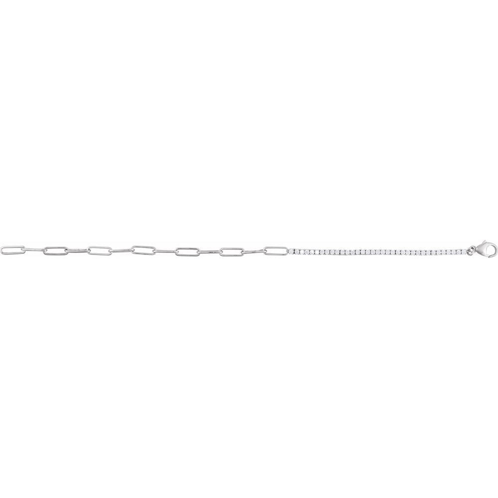 Paper Clip Diamond Bracelet