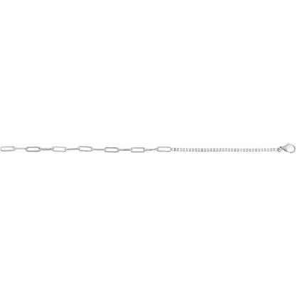 Paper Clip Diamond Bracelet