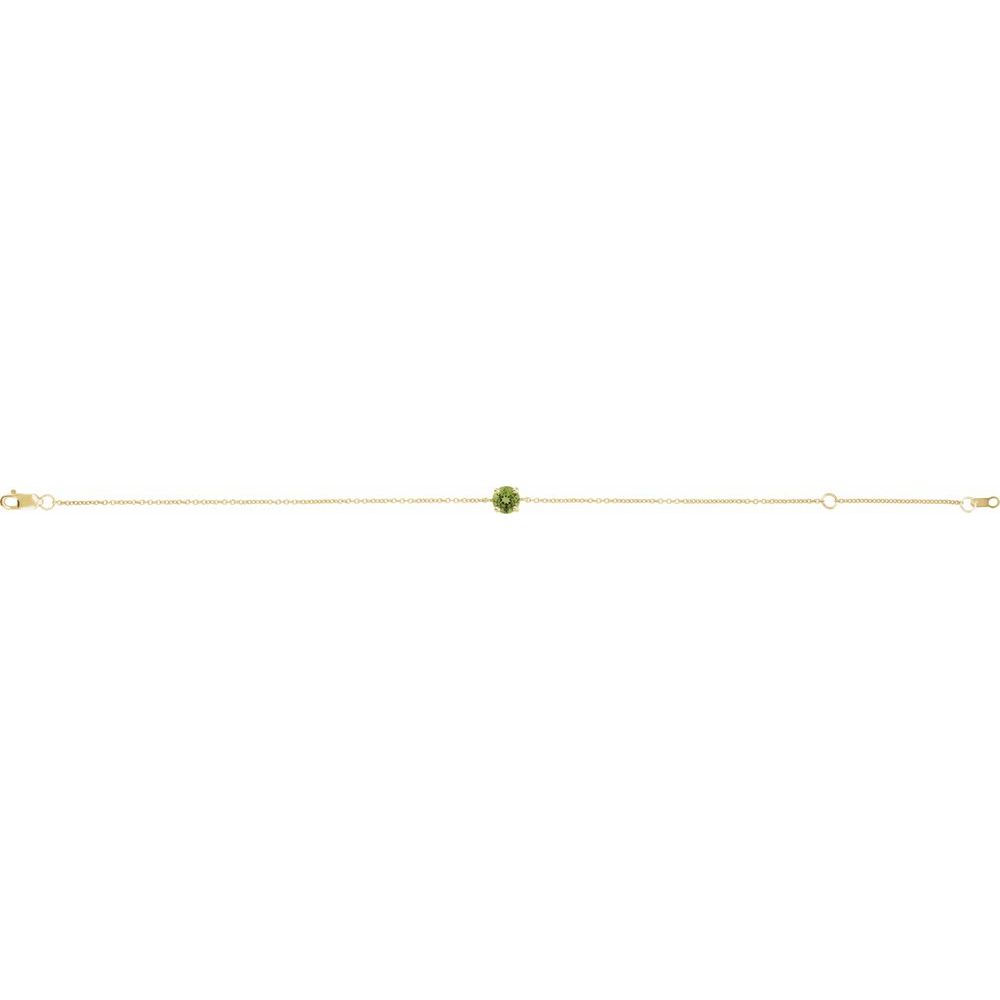 Peridot Bolo Bracelet in 14K Gold