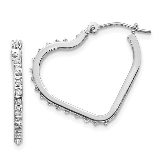 Diamond Heart Hoop