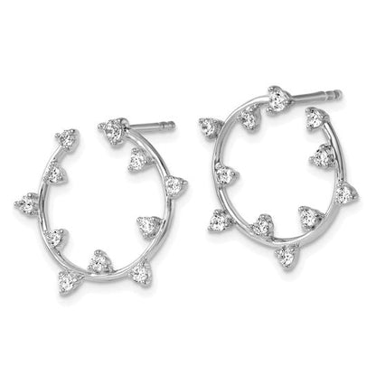 Lab Grown Diamond Circular Post Earrings