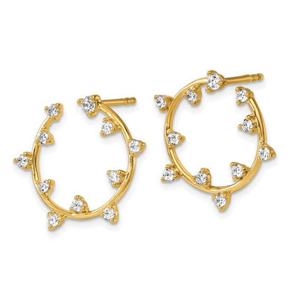 Lab Grown Diamond Circular Post Earrings