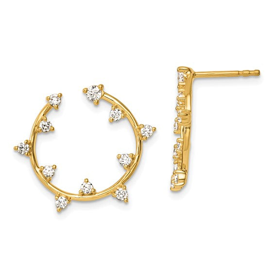 Lab Grown Diamond Circular Post Earrings