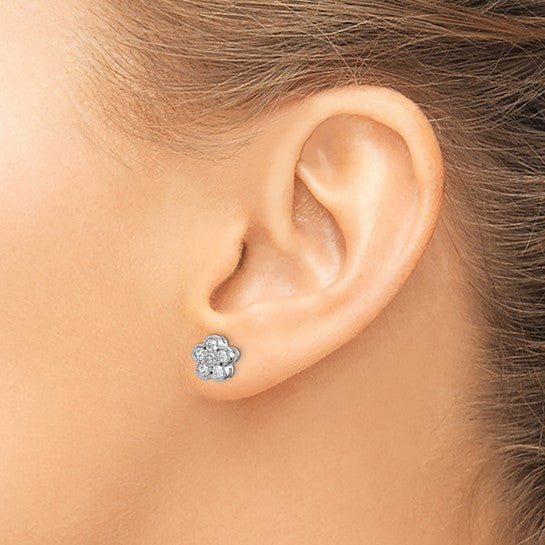 Lab Grown Diamond Floral Post Earrings