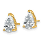 14K Gold Pear-Shaped Lab-Grown Diamond Stud Earrings